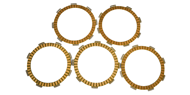JGO DISCOS DE CLUTCH AK125SL/ AK125EVO/ AK150TT/ NXR125 BROS/ DISCOVER150/ APACHE 180-160 / TTR / NE / CR4/ R3/ DR 150/BOMBER 125/ 125 SPORT (PAPEL) (5 PIECES)