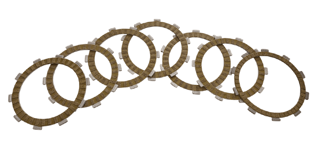 JGO DISCOS DE CLUTCH XRE 300/ KTM 390/ DOMINAR 400/YAMAHA R3/ MT03 / CBR 250 (6+1 PIECES) (PAPEL)