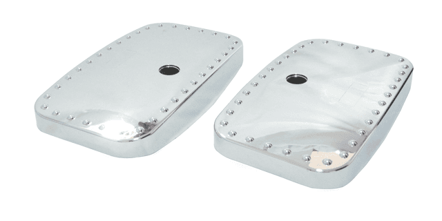 CUBRE ESPEJOS CUADRADO PLANO  CROMADO