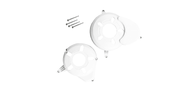 COMBO TAPA VOLANTE - TAPA CLUTCH PULSAR 180 - 220 BLANCA