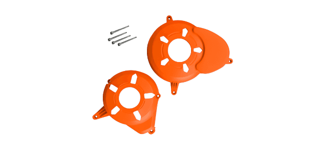 COMBO TAPA VOLANTE - TAPA CLUTCH PULSAR 180 - 220 NARANJA