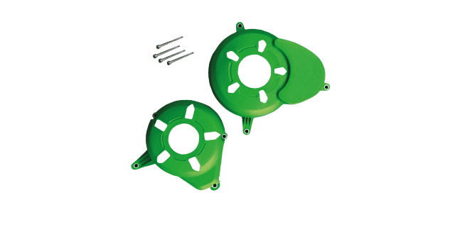 COMBO TAPA VOLANTE - TAPA CLUTCH PULSAR 180 - 220 VERDE