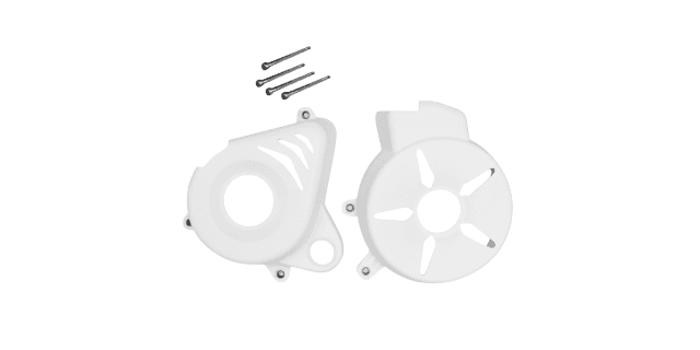 COMBO TAPA VOLANTE - TAPA CLUTCH PULSAR NS 200 BLANCA