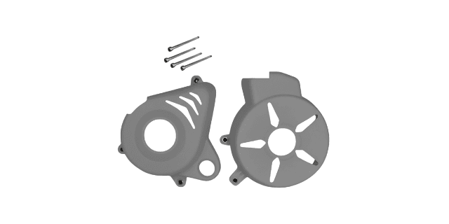 COMBO TAPA VOLANTE - TAPA CLUTCH PULSAR NS 200 GRIS