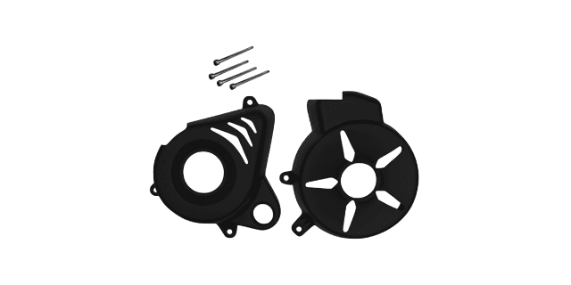 COMBO TAPA VOLANTE - TAPA CLUTCH PULSAR NS 200 NEGRA