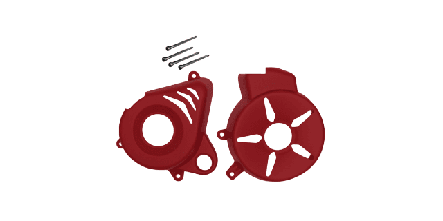 COMBO TAPA VOLANTE - TAPA CLUTCH PULSAR NS 200 ROJA