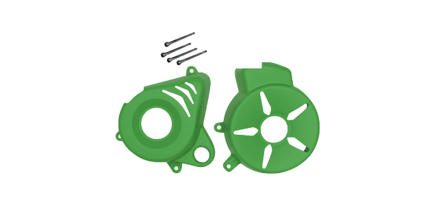 COMBO TAPA VOLANTE - TAPA CLUTCH PULSAR NS 200 VERDE