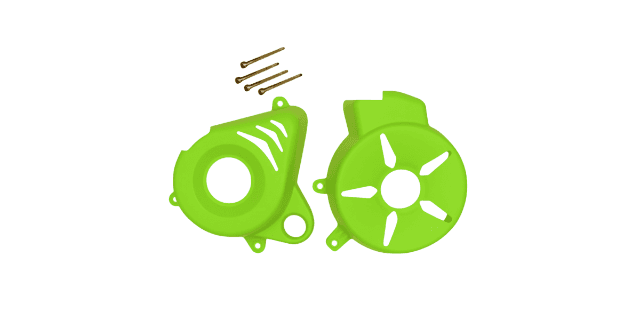 COMBO TAPA VOLANTE - TAPA CLUTCH PULSAR NS 200 VERDE NEON